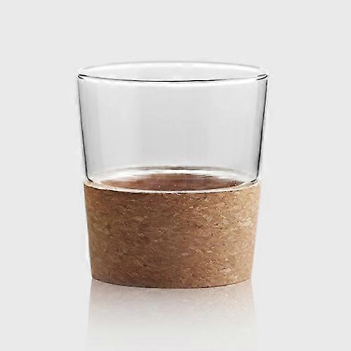Transparent Glass Cork Sleeve Water Cup