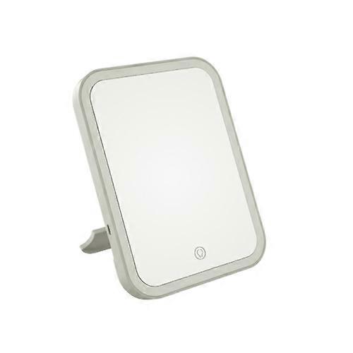 2 PCS LED Makeup Mirror With Lamp Fill Light Dormitory Desktop Dressing Mirror Female Folding Portable Small Mirror