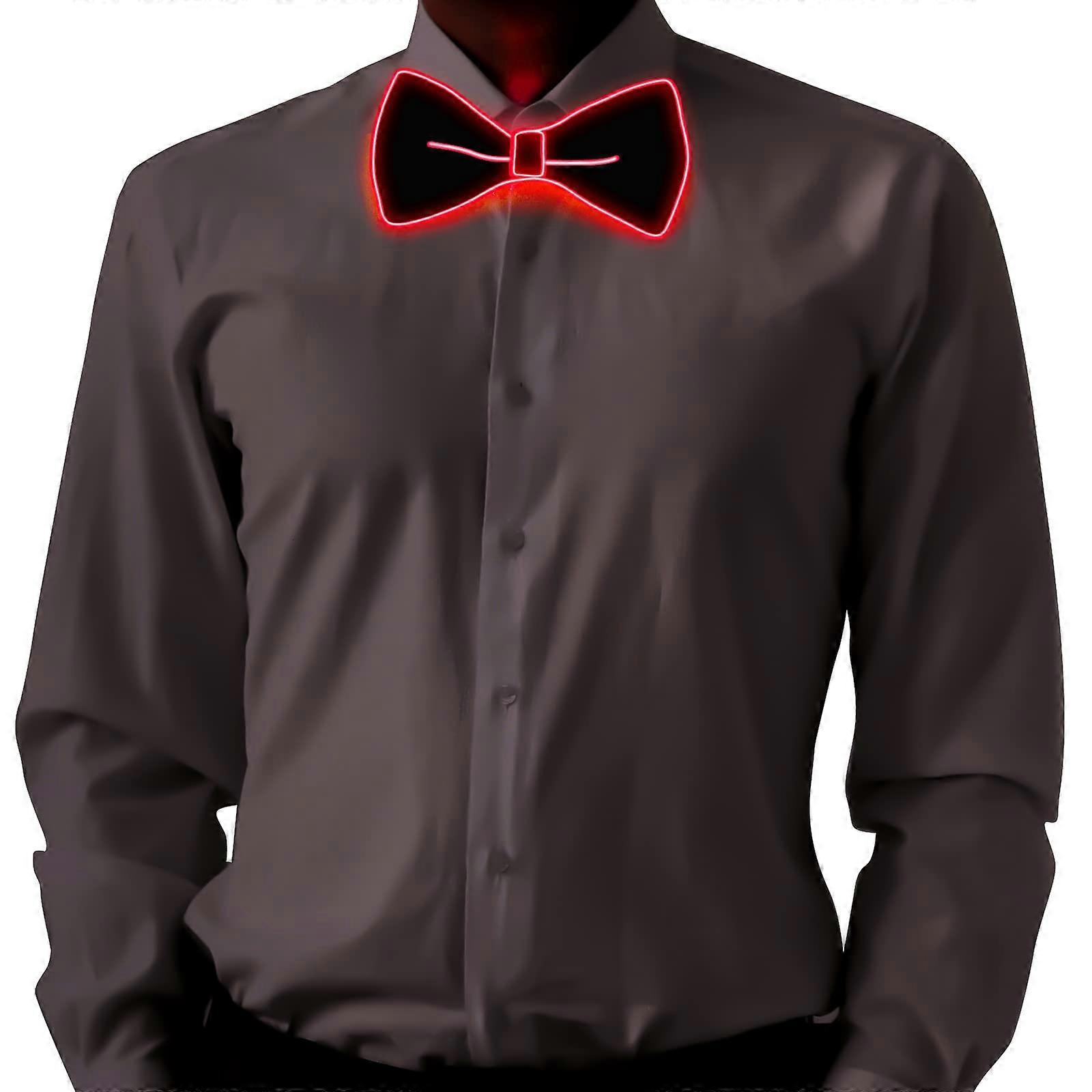 Light Up Neckties, Man LED Luminous Tie With Power Cord, 3 Flash Modes LED Glow Tie, Adjustable Illuminated Tie