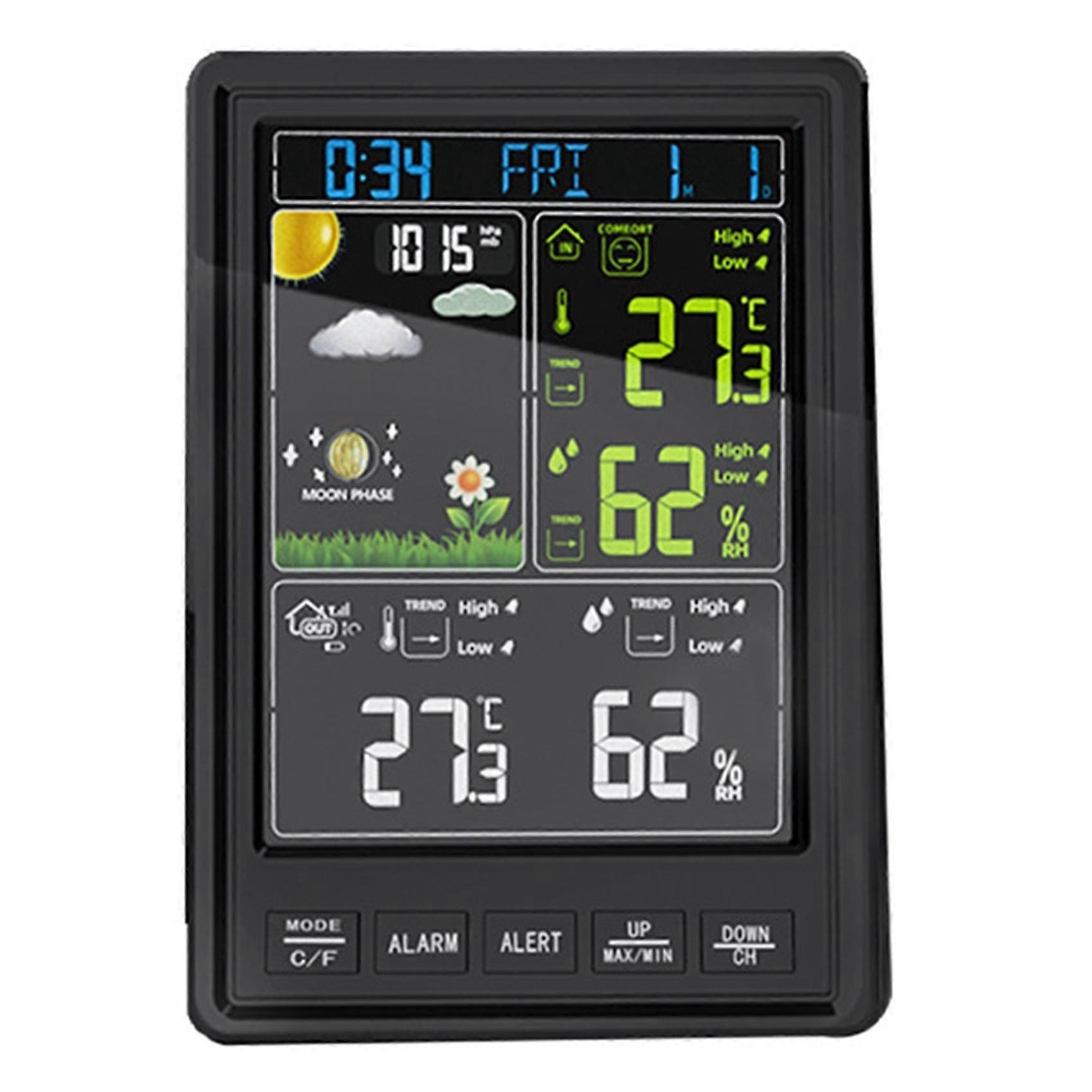Weather Station Clocks Wireless Table Clock With Temperature And Humidity Alarm Clock A