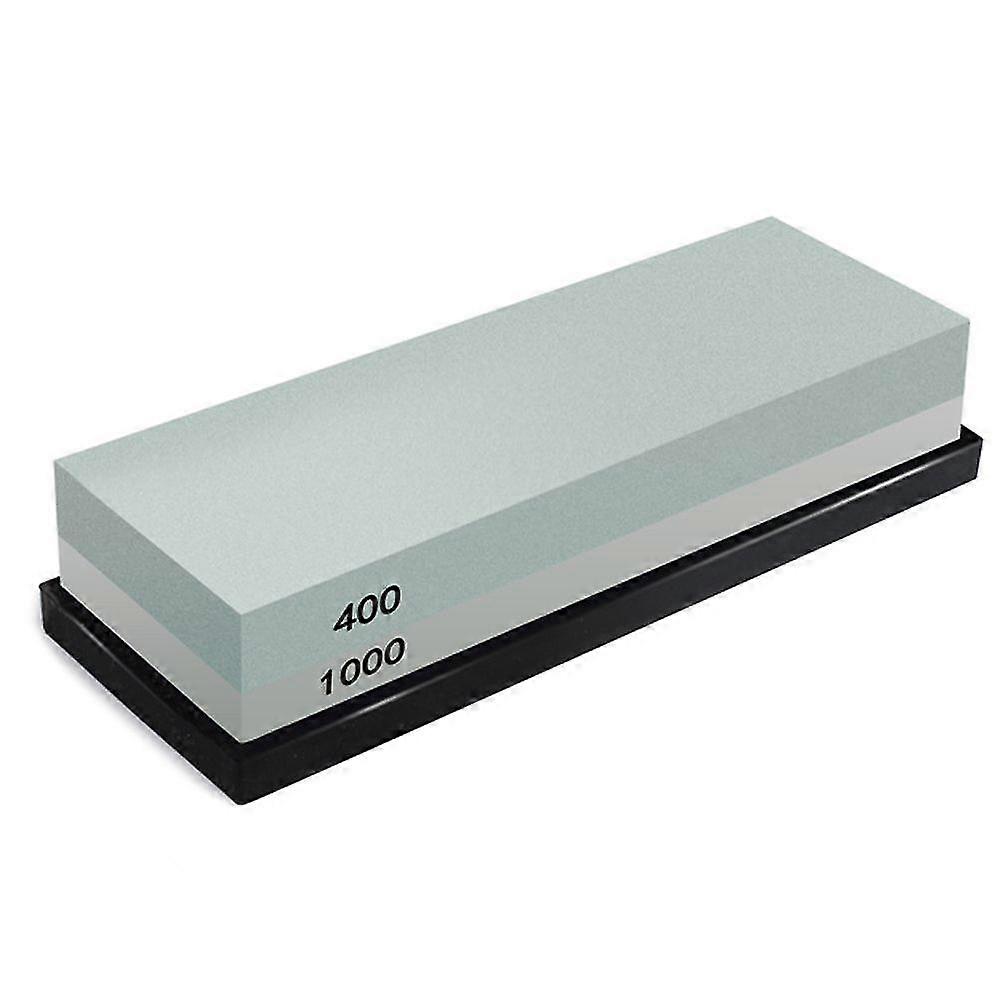 Whetstone, 2-in-1 Sharpening Stone 400/1000 Grit Waterstones, Knife Sharpener Rubber Stone Holder I