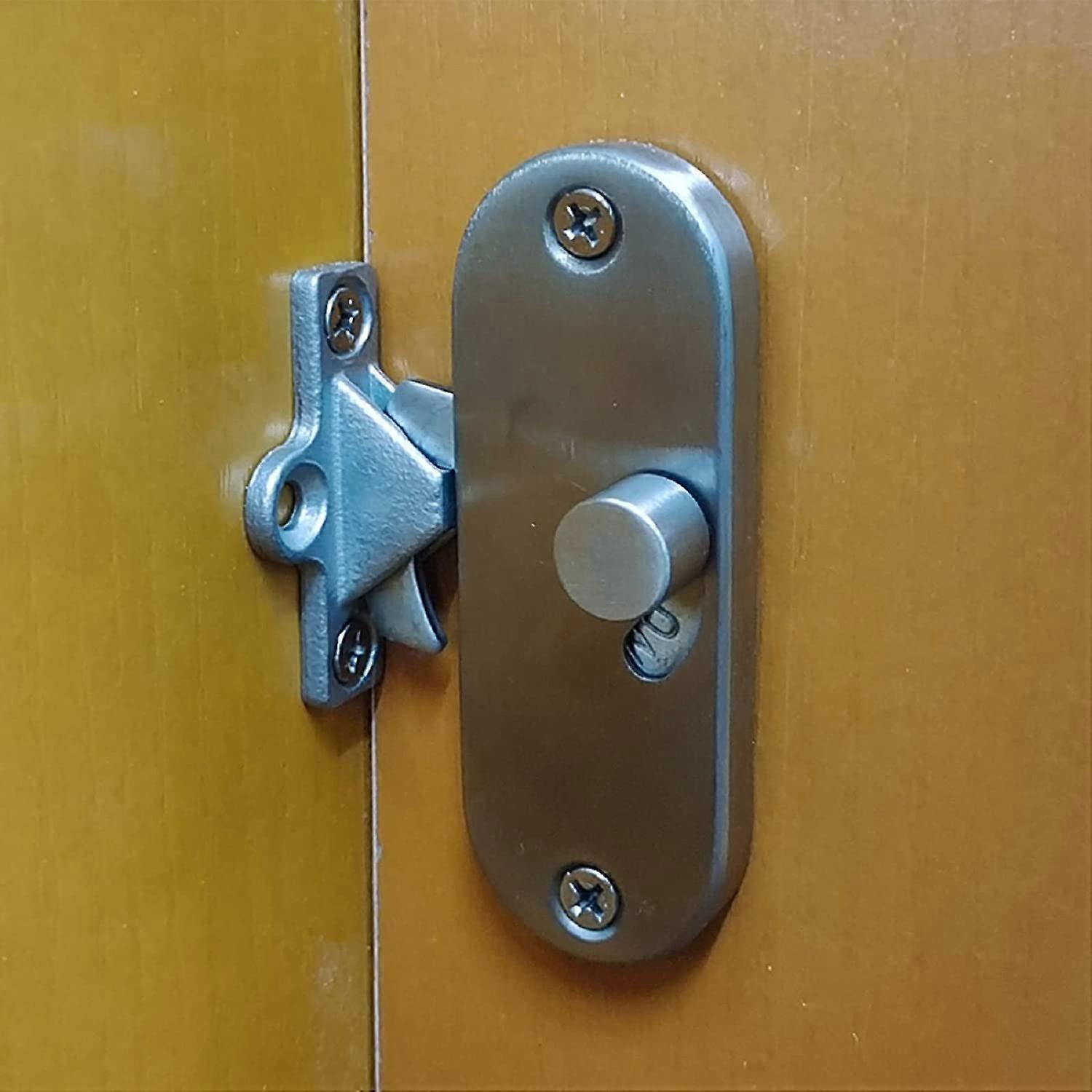 Sliding door lock 90 degree movable door, right angle buckle, privacy lock, sliding door lock and bolt lock, cam lock (1 lock)