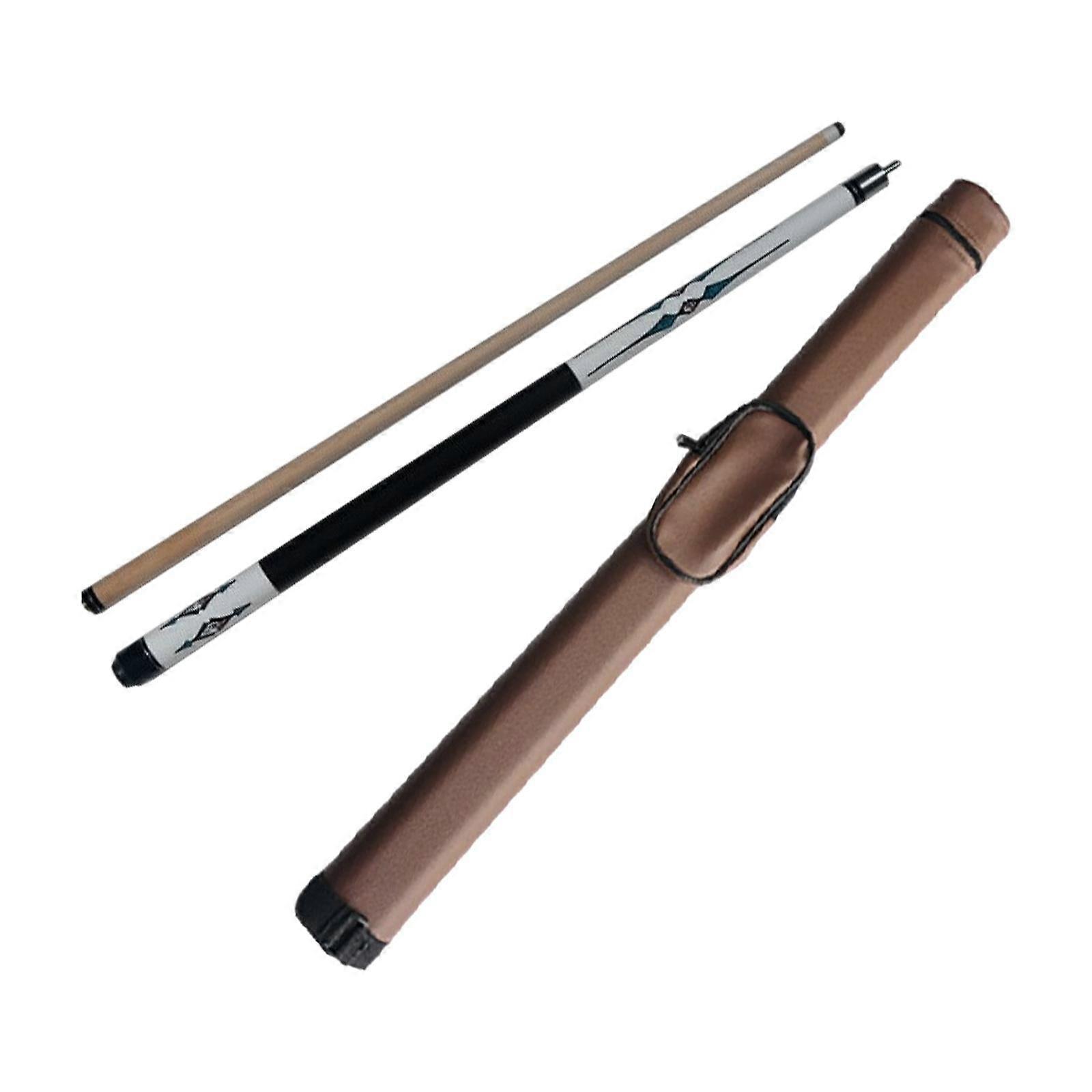 1/2 Split Billiard Pool Cue Handmade with Storage Case for Training Beginner with Brown Bag