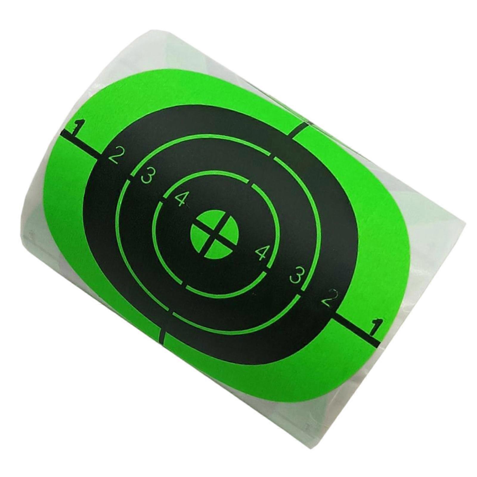 3" Splatter Shooting Target Stickers for Hunting Practice Green with numbers