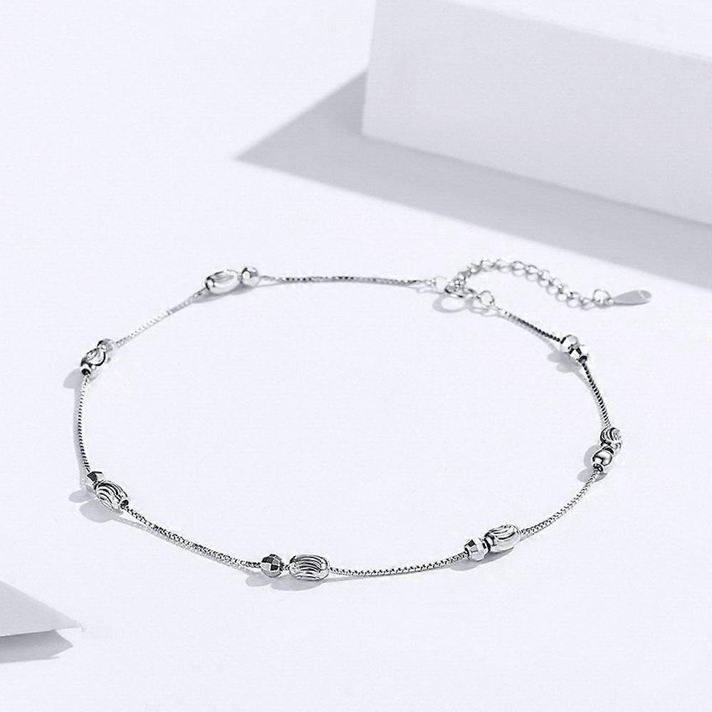 925 Silver Chain - Ankle Bracelet - Adjustable to 26cm - Easily Adjustable