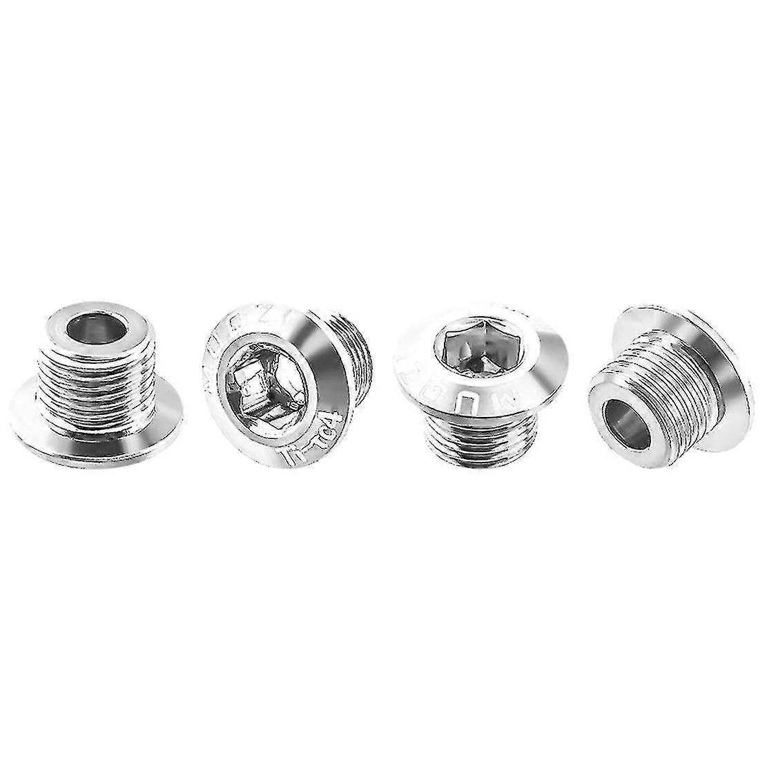 4 Pcs Bike Chainring Screw Tc4 Titanium Alloy Crank Chain Ring Bolts For Road Bmx Bike Single Doub