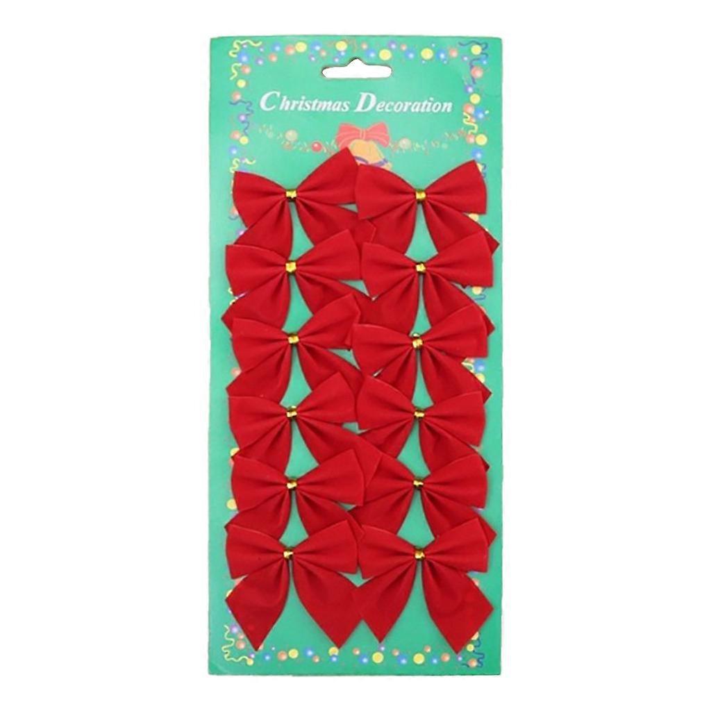 Red gold silver Christmas tree decoration bow red