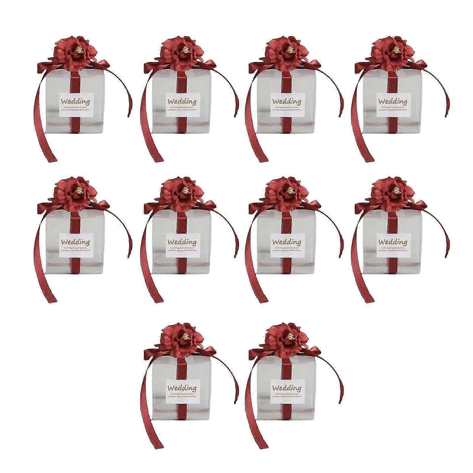 1 Set Nice-looking Gift Box Multifunctional Plastic Exquisite Artificial Flower Candy Box For Wedding Q