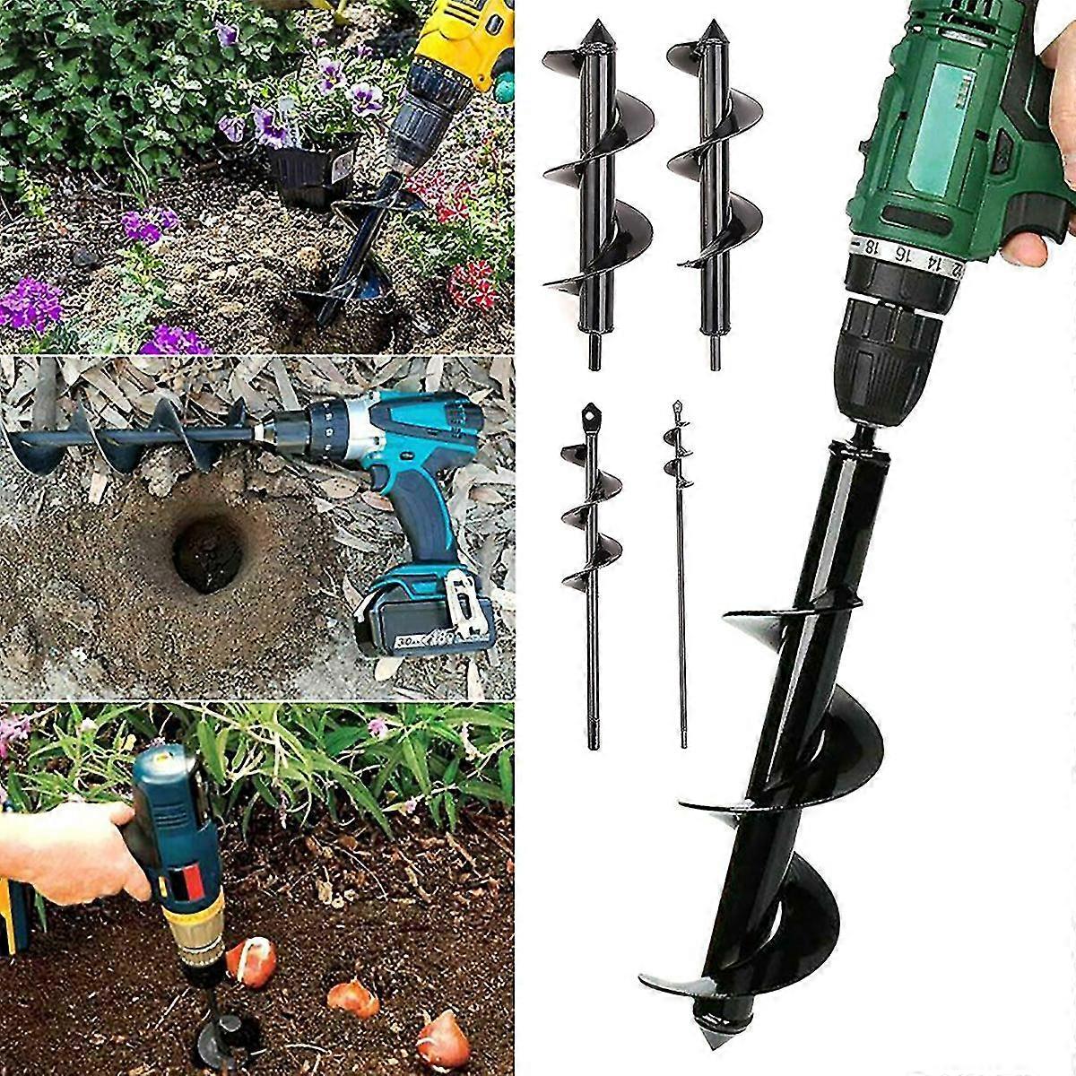 Auger Spiral Hole Drill Bit Planting Post Soil Digger Garden Planter