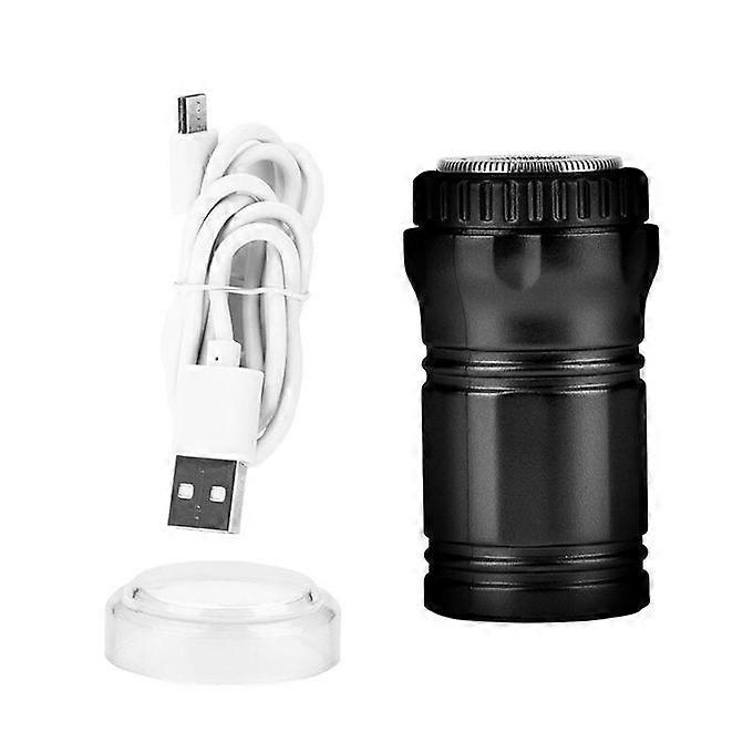 Mini USB Electric Shaver Double Ring Veneer Blade Beard Trimmer Rotary Turbine Razor Shaving Machine For Men Plug And Play P49
