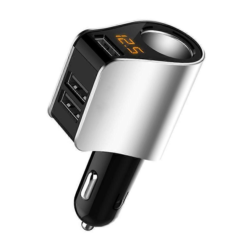 Car Charger Extension Cigarette Lighter Adapter,Socket Splitter with 3 USB