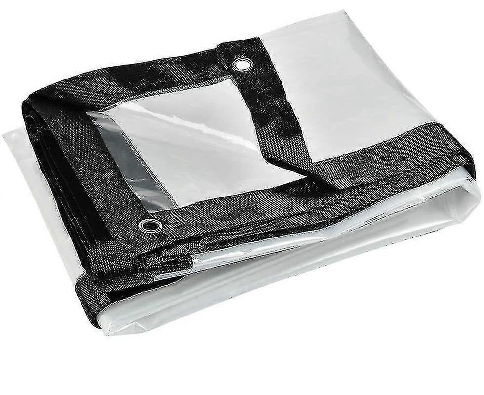 Waterproof Tarpaulin With Eyelets, Transparent, Foldable