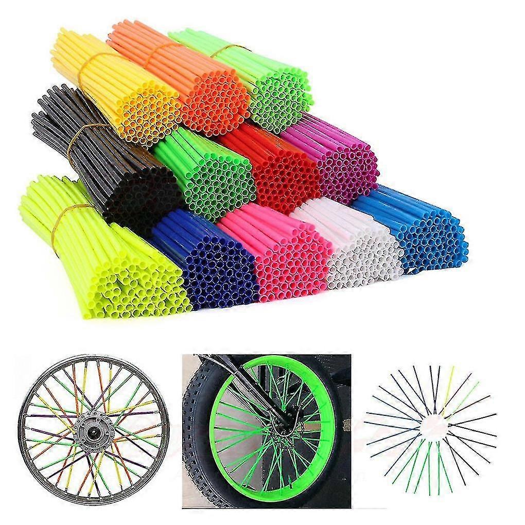 72pcs ακτινωτός σωλήνας καλυμμάτων δερμάτων δερμάτων ροδών κύκλων ποδηλάτων ποδηλάτων για τα εξαρτήματα ποδηλάτων Moto Ycle 24cm