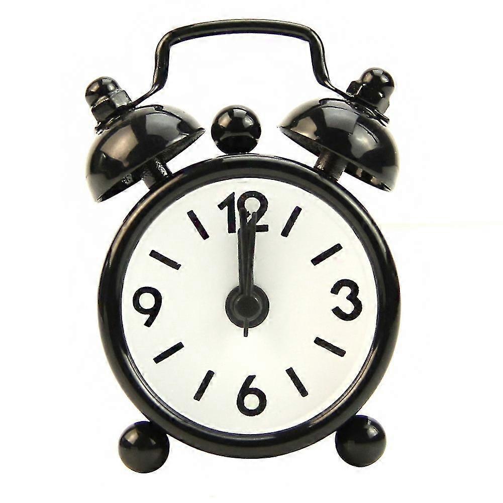 Classic Home Cute Battery Operated Analog Mini Round Bedside Desk Alarm Clock Kaesi