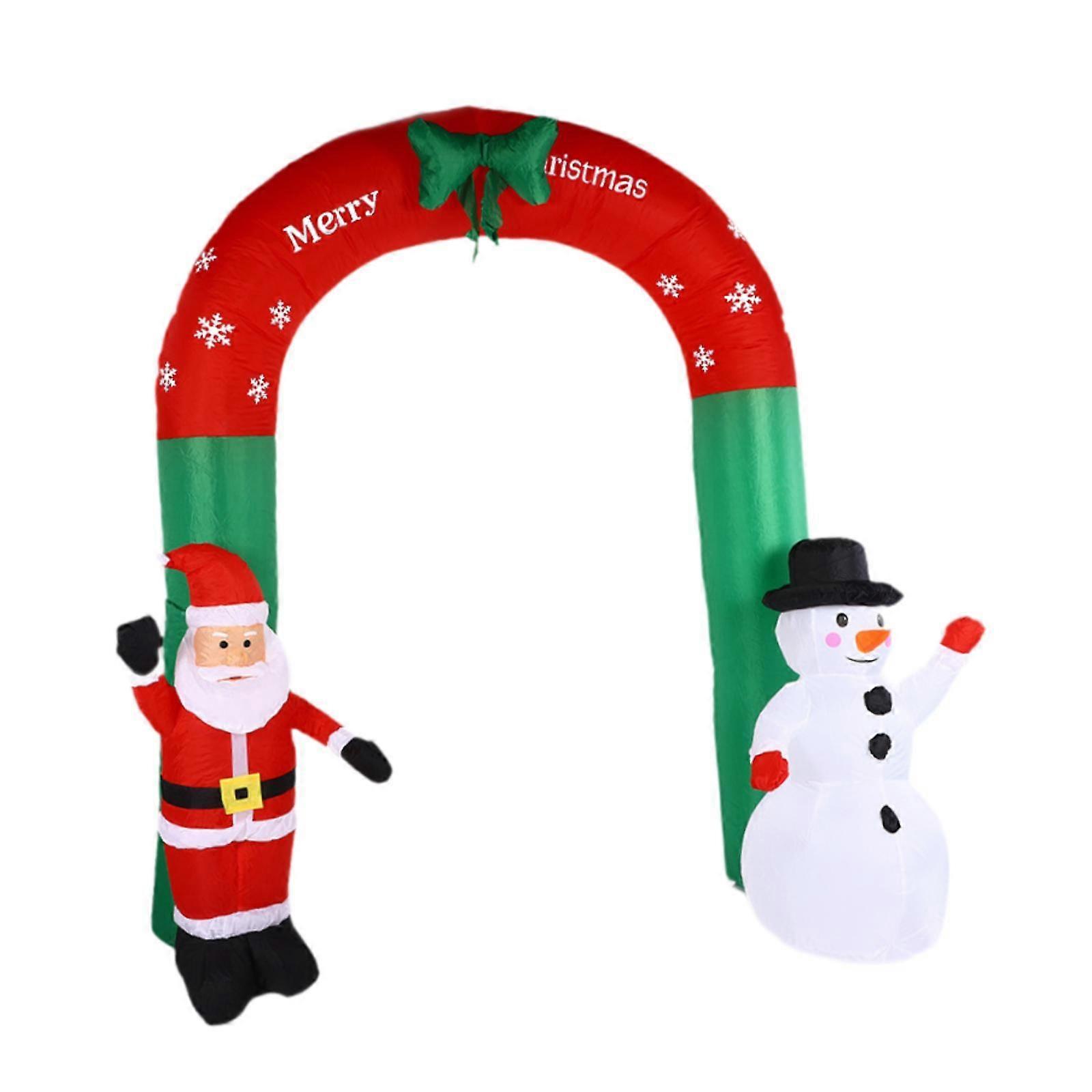 Christmas Inflatable Arch 98.43inch Height Polyester for Party Backyard Home