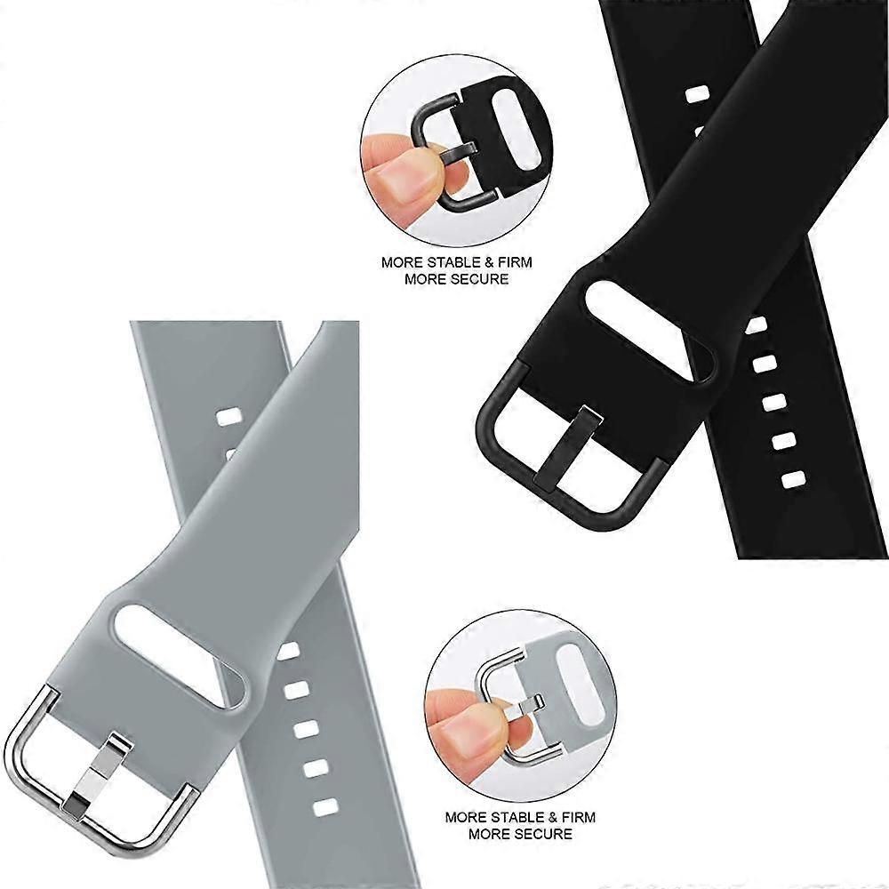 2PCS Sport Band Compatible with Apple Watch Bands 38mm 40mm 41mm, Soft Silicone Wristbands Replacement Strap with Classic Clasp for iWatch Series SE 7