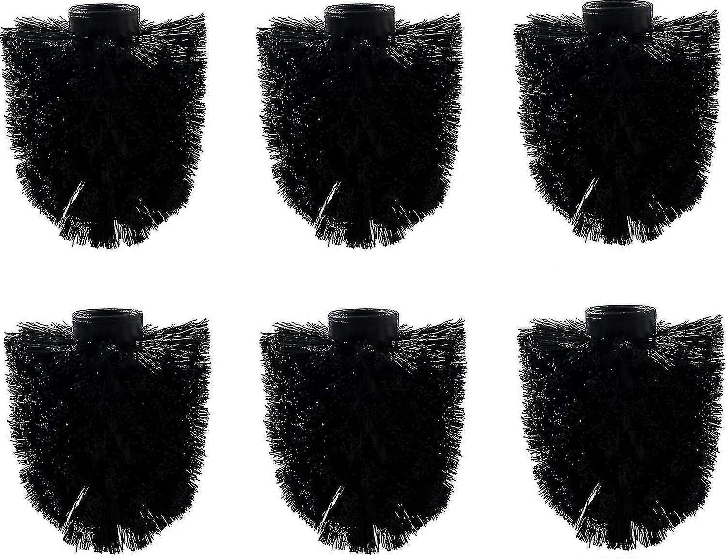 6pcs Toilet Replacement Brush Head White Replacement Brushes Diameter 8cm Zekai