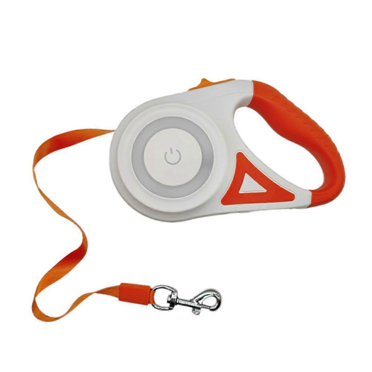 3 Meters LED Flashlight Pet Leash Retractable Lighted Night Outdoor Walking Non-Slip Handle Supplies,B