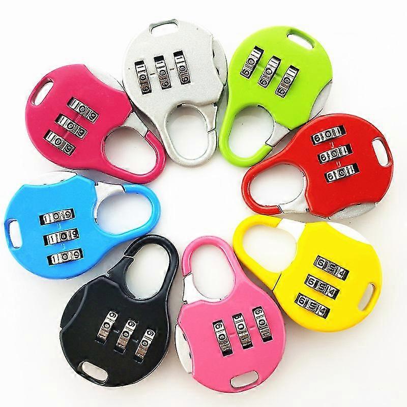 9 pieces combination padlock, different colors waterproof and rustproof 3 digit code padlock, mini security padlock, for school, lockers, g