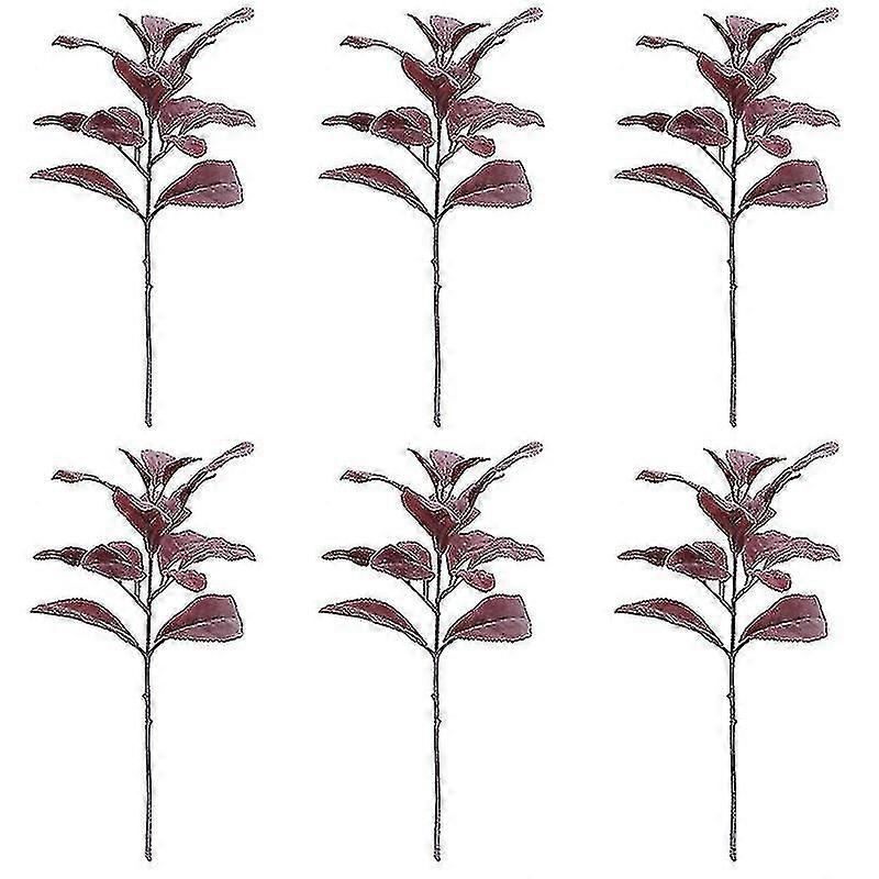6pcs Artificial Flowers Flocked Lambs Ear Leaf PXCL
