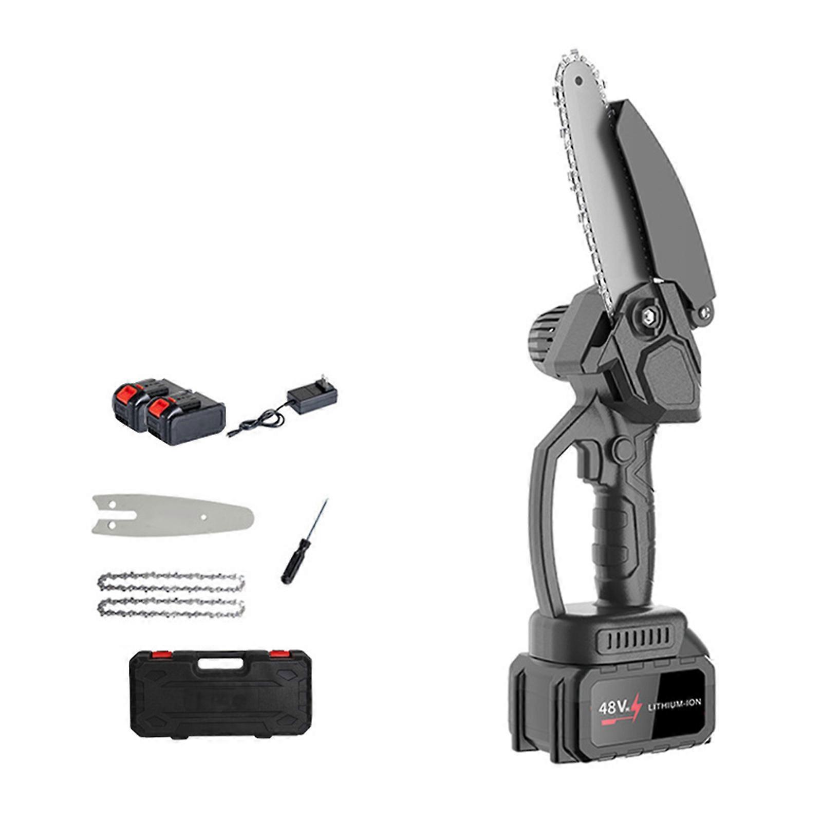 Mini tronçonneuse,Tronçonneuse électrique portable Scie à chaîne portative sans fil