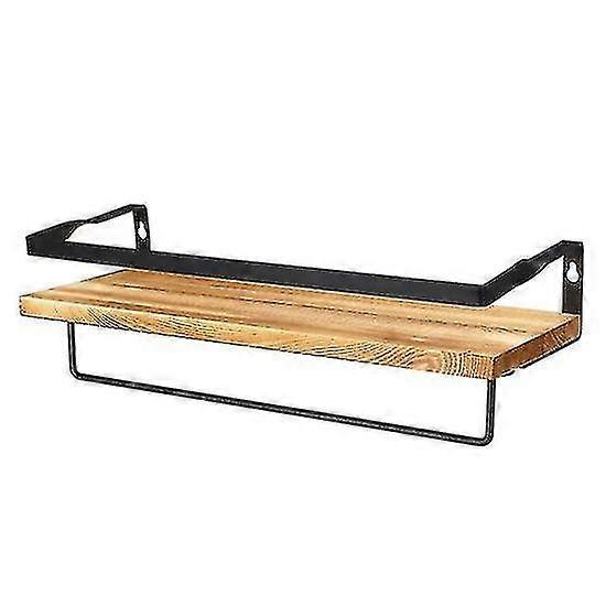 Set 2 pezzi galleggianti in legno mensole per soggiorno camera da letto ufficio o cucina marrone