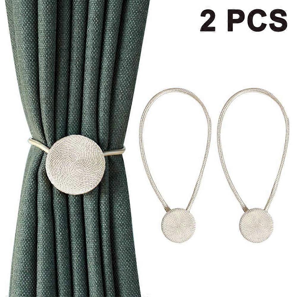 2pcs Magnetic Curtain Tiebacks, Punch-Free Decorative Curtain Holdback