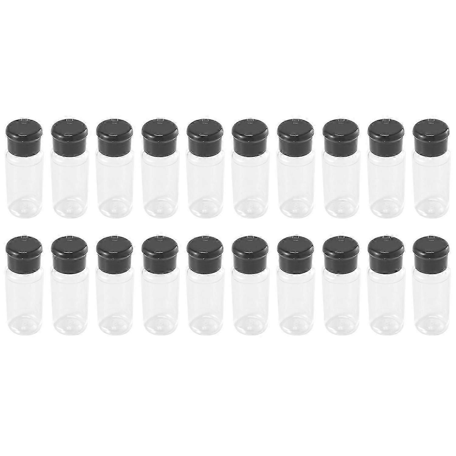 20Pcs/Set 100Ml Spice Salt Pepper Shakers Black Seasoning Jar Can Pepper Bottle Barbecue Condiment K