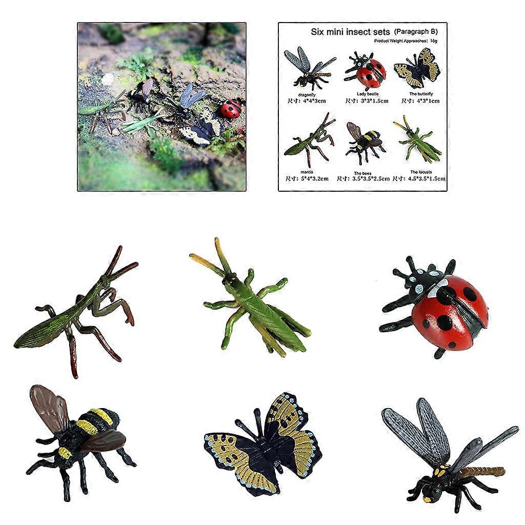 6x Realistic Insects Science Educational Toys Kid Educational Bug Model