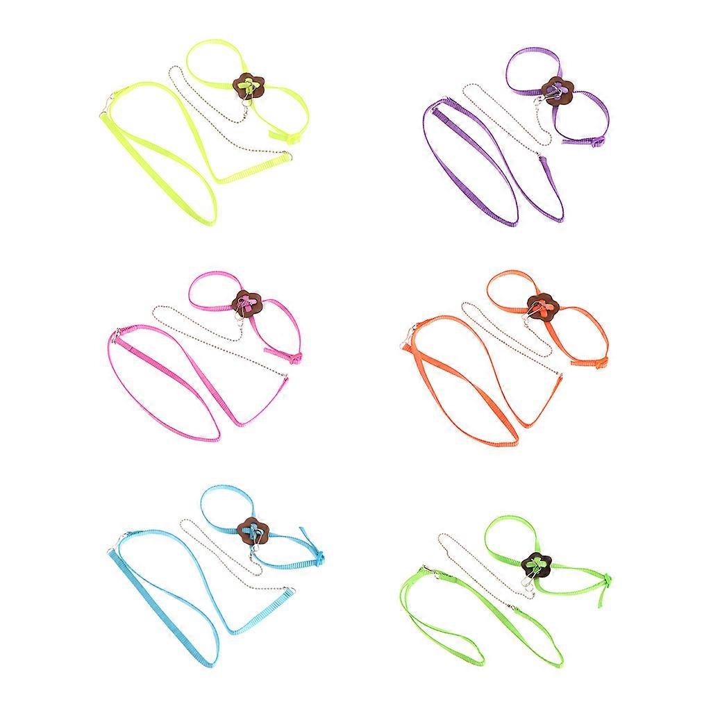 Adjustable Bird Harness 3.94 Ft Long Leash Kit Outdoor Flying Training Rope