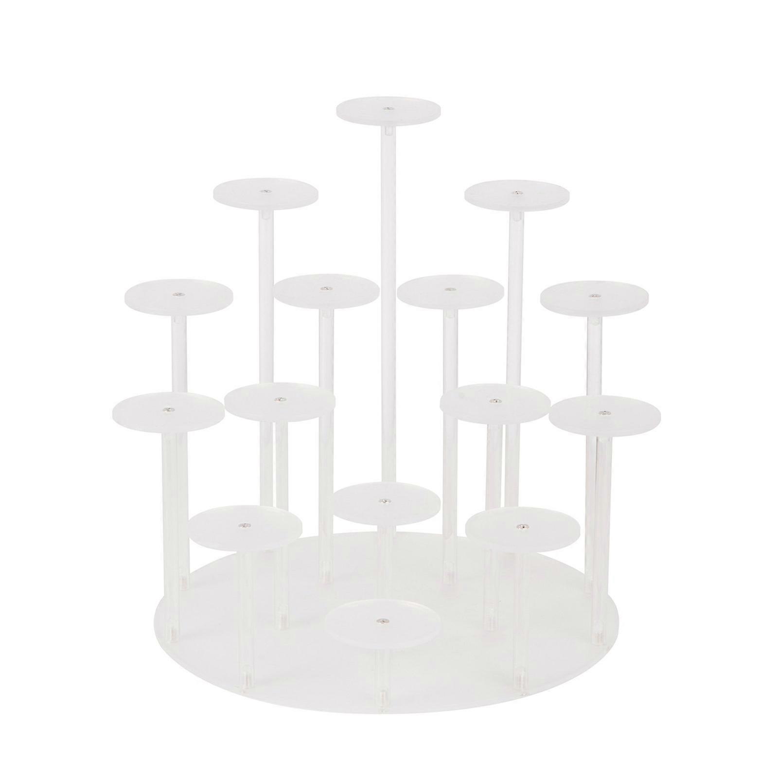 Acrylic Product Display Riser Stands Round Cupcake Stand for Mini Figurines