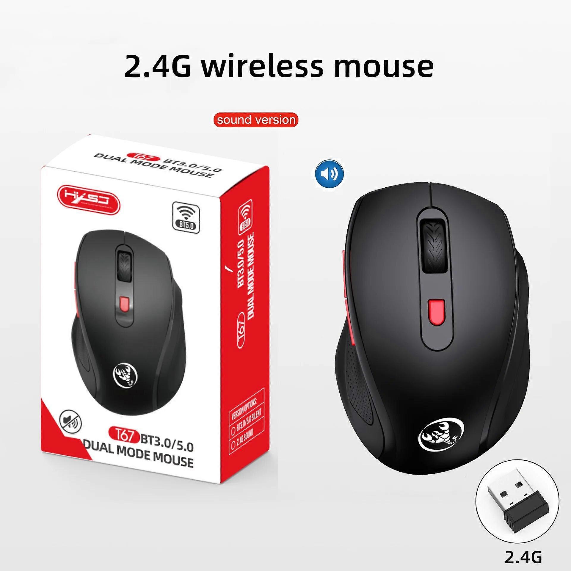 HXSJ T66 RGB 2.4G Wireless Gaming Mouse RGB Lighting Charging Mouse with Adjustable DPI Ergonomic Design for Desktop Laptop Mice & Trackballs