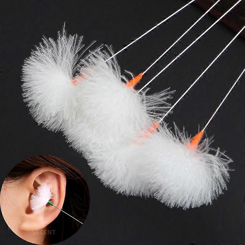 5-20PCS Goose Feather Earpick Wax Remover Curette Adult Bamboo Handle Ear Dig Tools Spoon Cleaner Stick Health Care Ear Cleaner