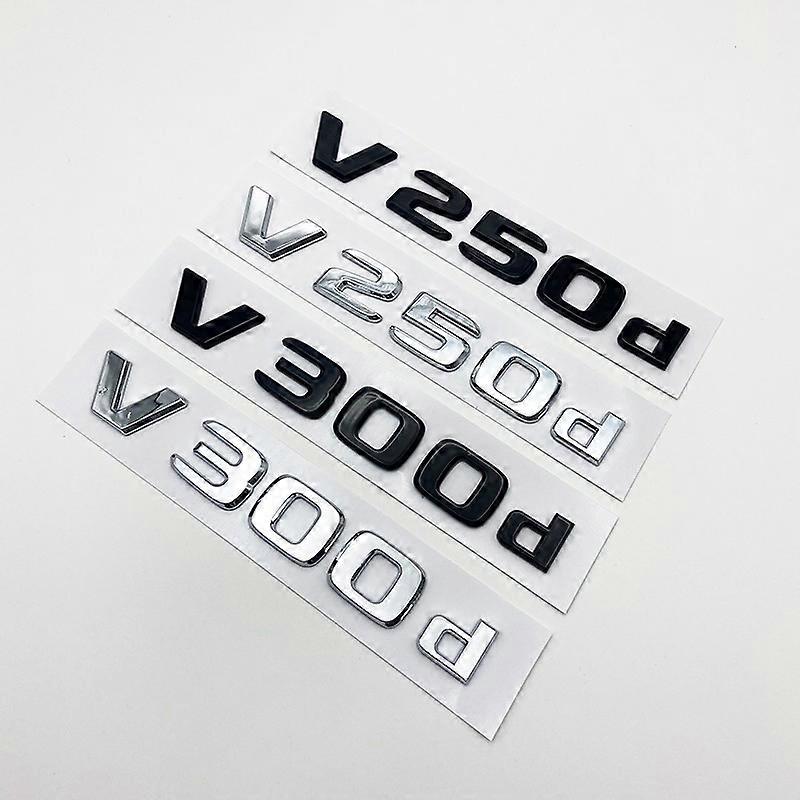 NIBOTT 3D Letters V250d V300d NIGHT EDITION ABS Emblem Fit for Mercedes Benz V Klasse W447 Auto Badge Kofferbak Naambord logo Sticker (Color : Glossy black V220d NIBOTT 3D Letters V250d V300d NIGHT EDITION ABS Emblem Fit for Mercedes Benz V Klasse W447 Auto Badge Kofferbak Naambord logo Sticker (Color : Glossy black V220d
