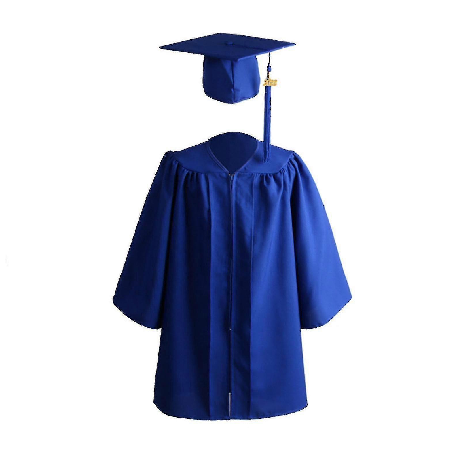 1 ensemble robe de graduation zipper avec chapeau Polyester Kid robe académique