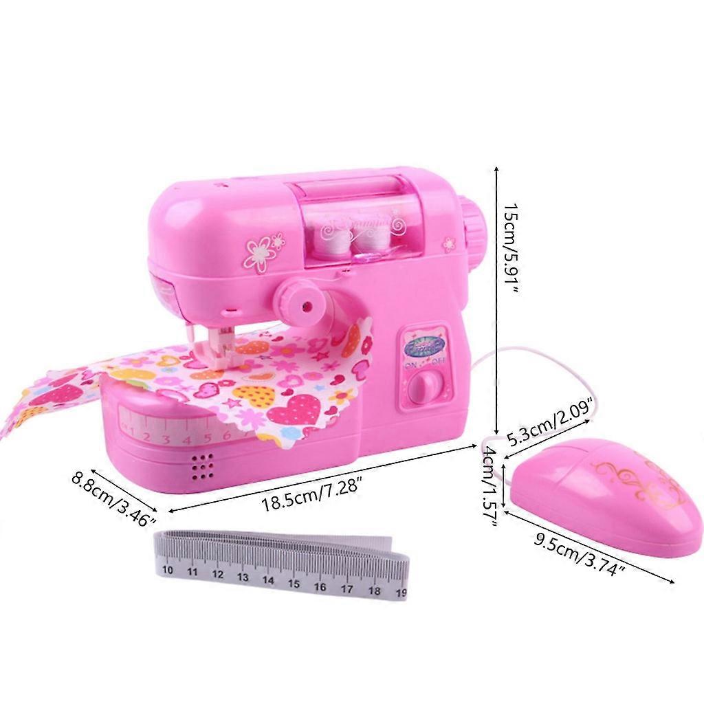 8 Yaş ve Üstü Çocuklar için Çocuk Dikiş Makinesi Oyuncak Pembe