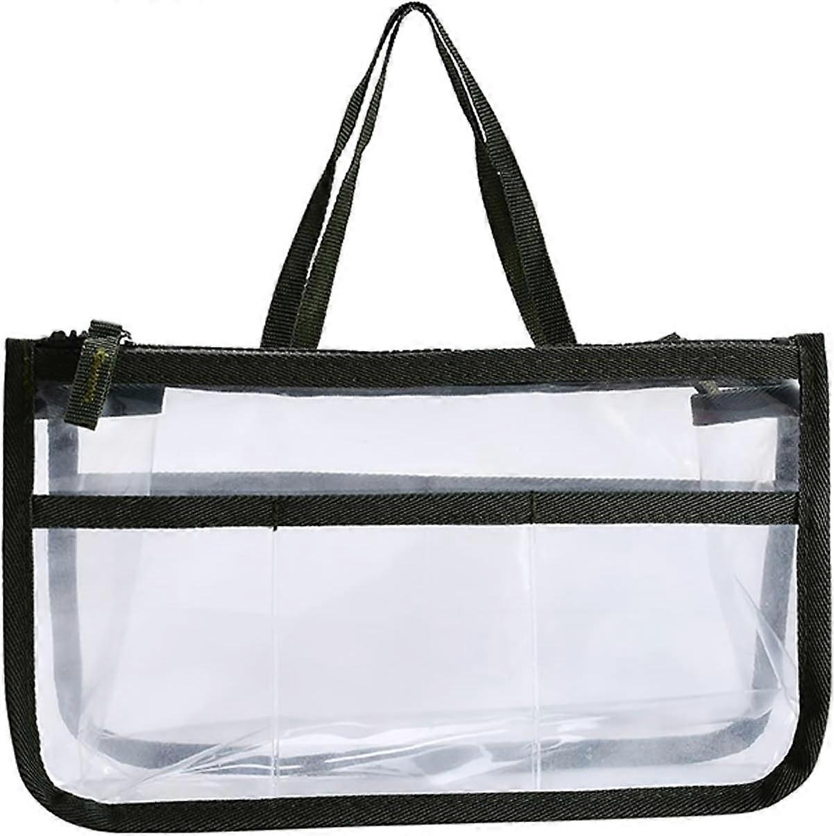 防水化粧品バッグワークトートショルダーバッグ透明トート化粧品ショッピングバッグ旅行B