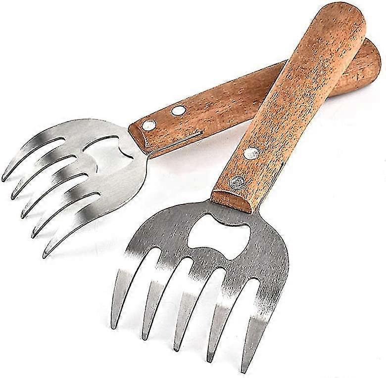 مزيل اللحوم المخالب ، 2 قطعة شواء لحم الخنزير التقطيع مخالب الدب الفولاذ المقاوم للصدأ مناولة اللحوم ، لحم الخنزير المسحوب ومخالب اللحوم شوكات تقطيع اللحم و