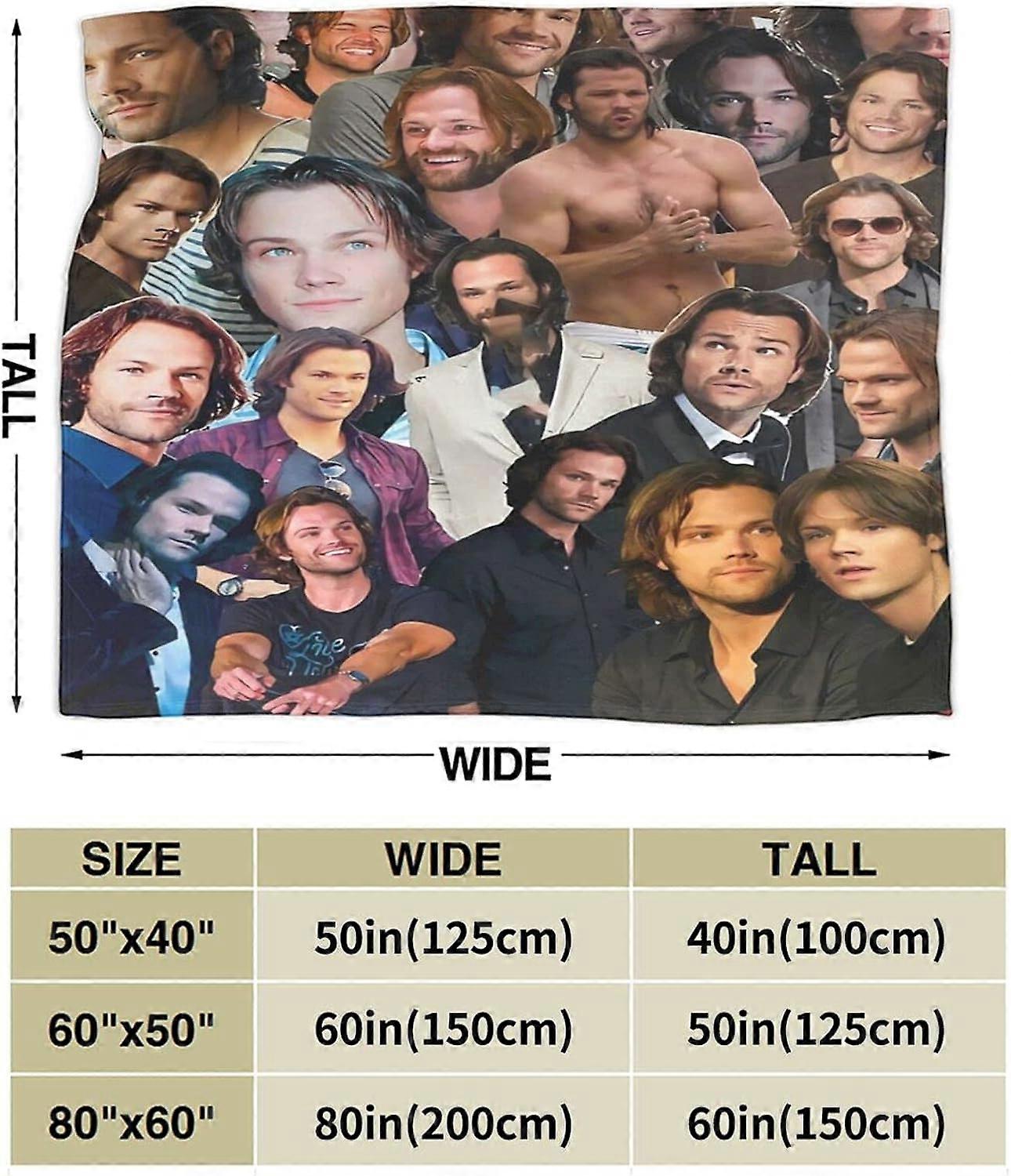 Jared Padalecki Soft and Comfortable Warm Fleece Blanket for Sofa, Bed, Office Knee pad,Bed car Camp Couch Cozy Fluffy Plush Throw Blankets-d140-R1777