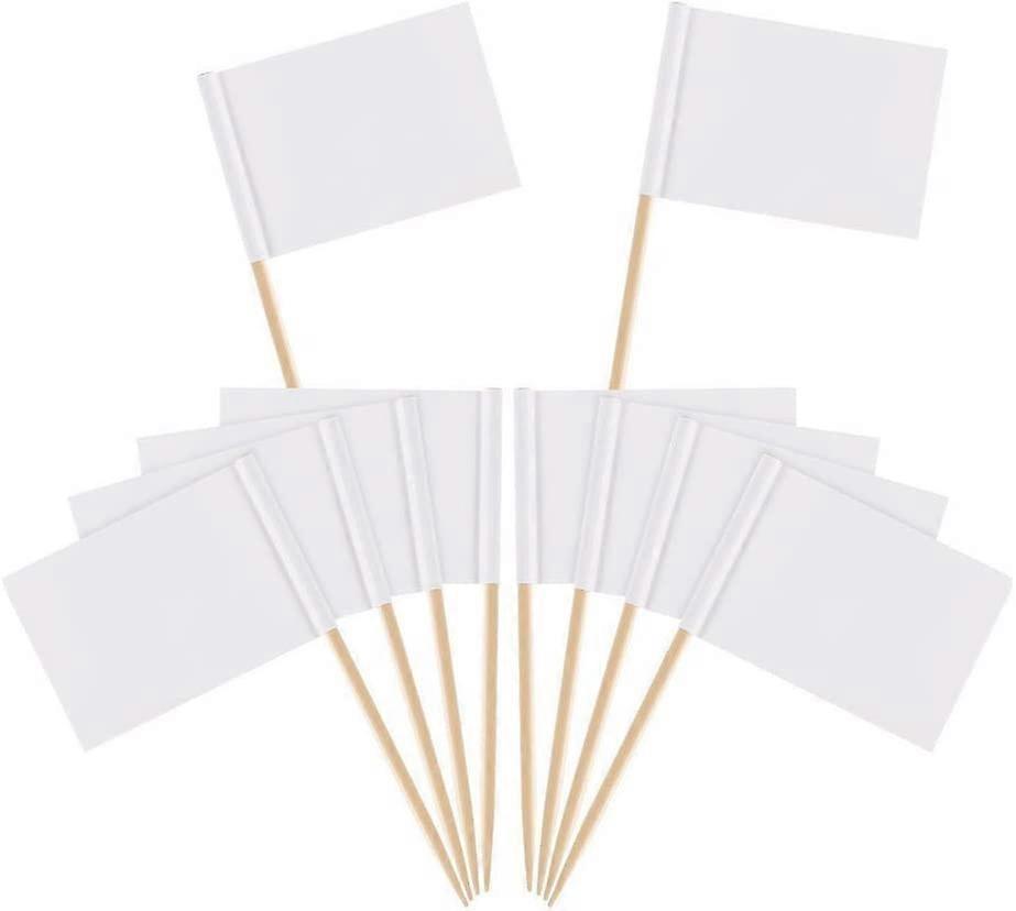 Blank Toothpick Flags Cheese Markers Blank Flags Label Marking (100)