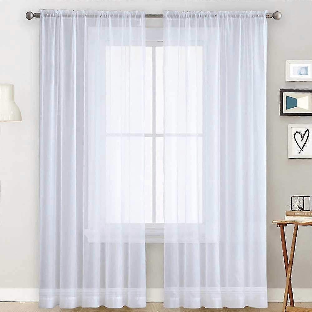 Voile Curtains With Ruffles In Linen Optics Transparent-MXBC
