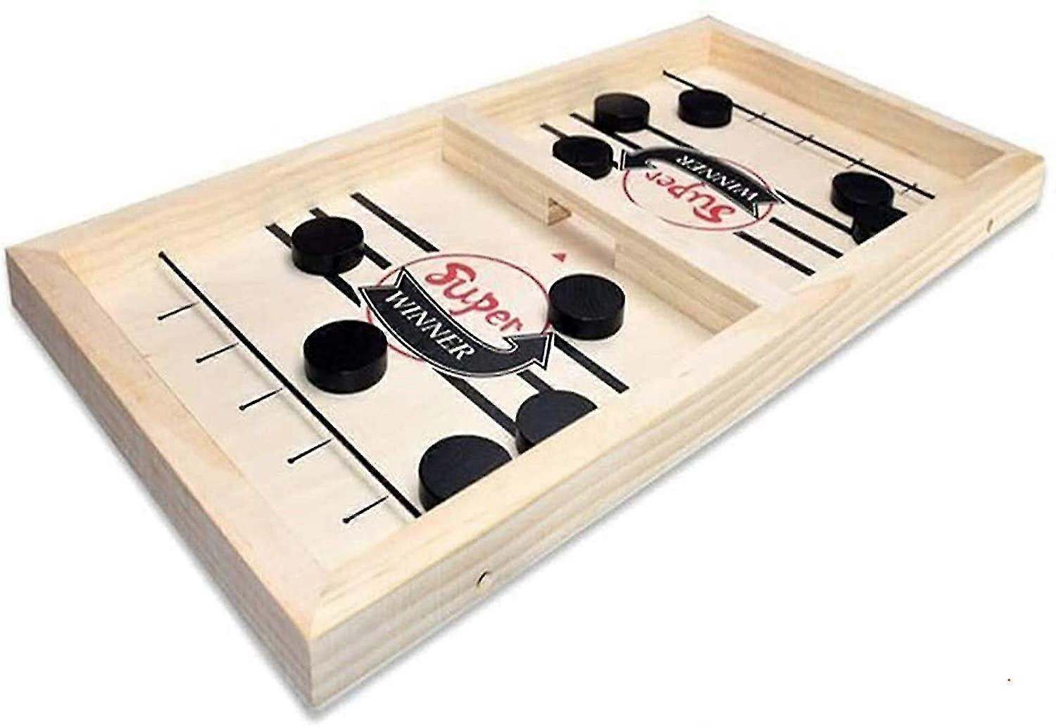 Fast-paced Fast Sling Puck Game, Funny Wooden Board Game Tw