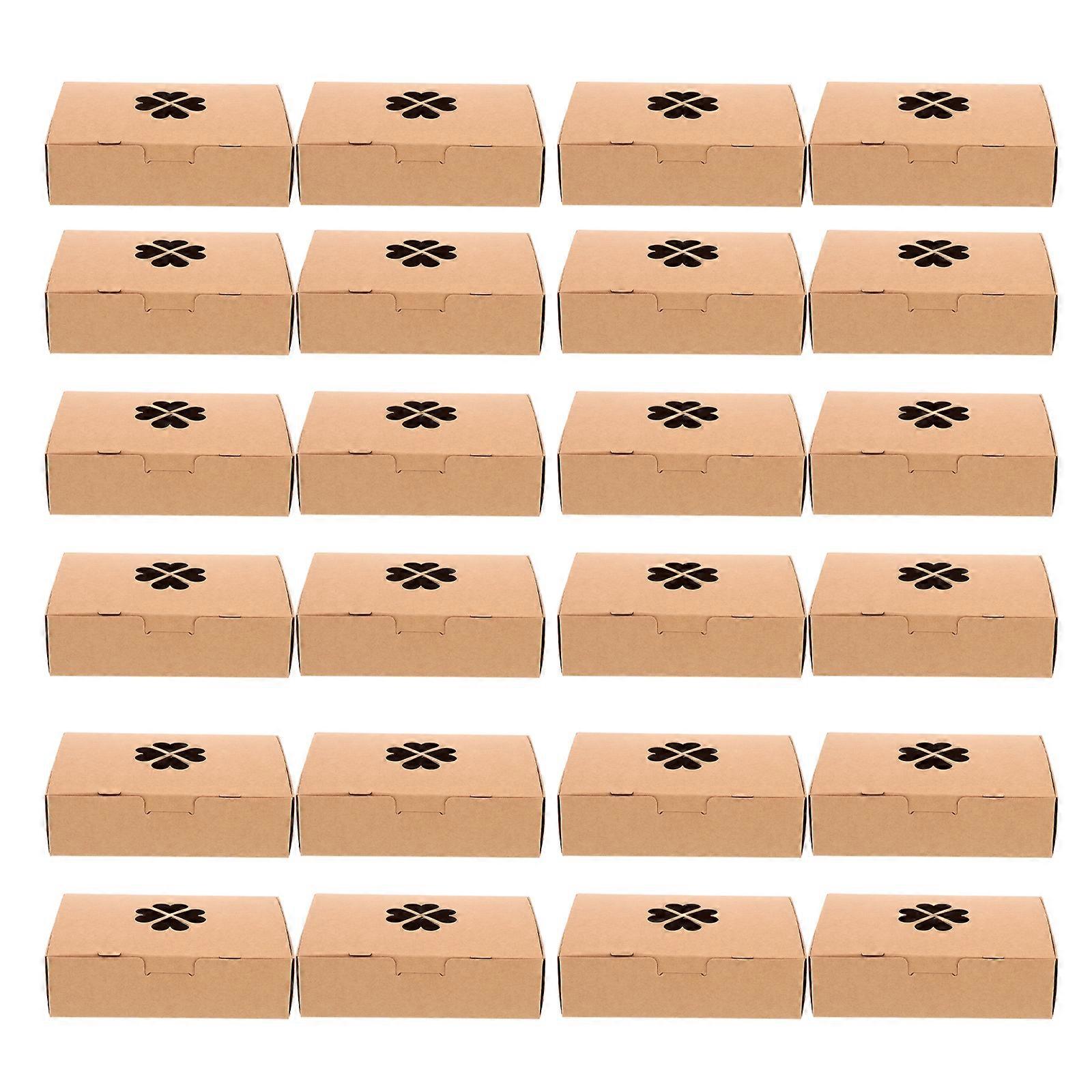 25 Pcs Sandwich Box Container Brown Pastry Box Donut Container Fried Chicken Boxes Chocolate Box Packaging
