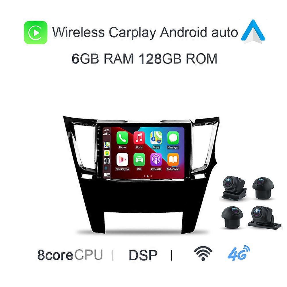 720P IPS 360 Carplay 6G+128G Android 11.0 Car DVD Player GPS Map WIFI Stereo Radio For Subaru Outback 4 Legacy 5 2009 -2014
