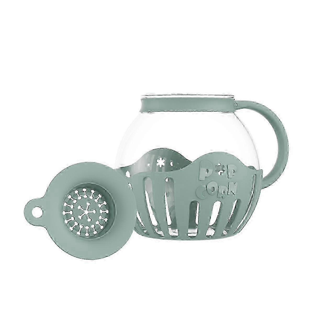 Bol à pop-corn 2.25QT avec poignée, seau à pop-corn en silicone résistant à la chaleur Seau à pop-corn en silicone avec couvercle