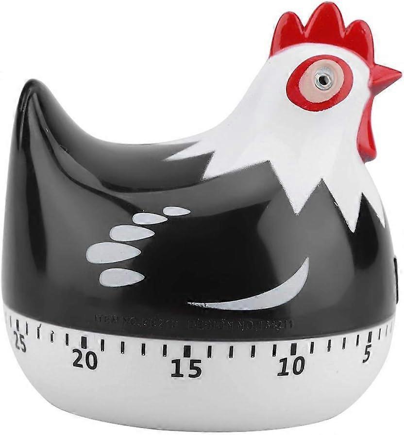 Black Cartoon Chicken Shaped Kitchen Timer