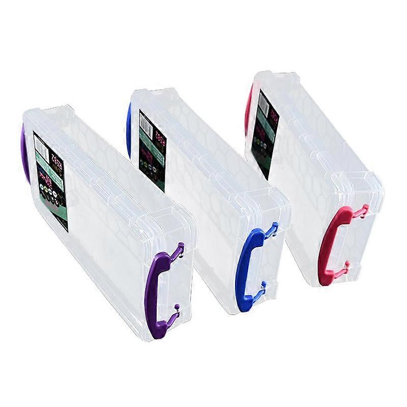 Dust-proof Waterproof Storage Box with Lid Transparent Visible Design Stationery Container Household Supplies JIKAIX