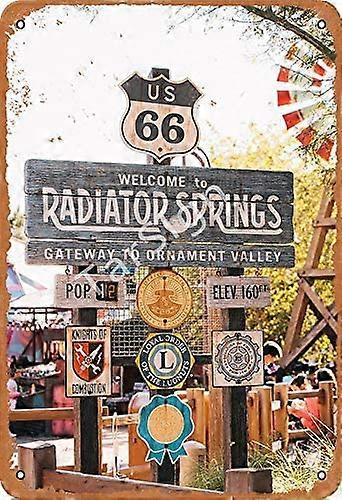 ラジエータースプリングビンテージ壁の装飾プラーク装飾金属錫サイン8x12インチ