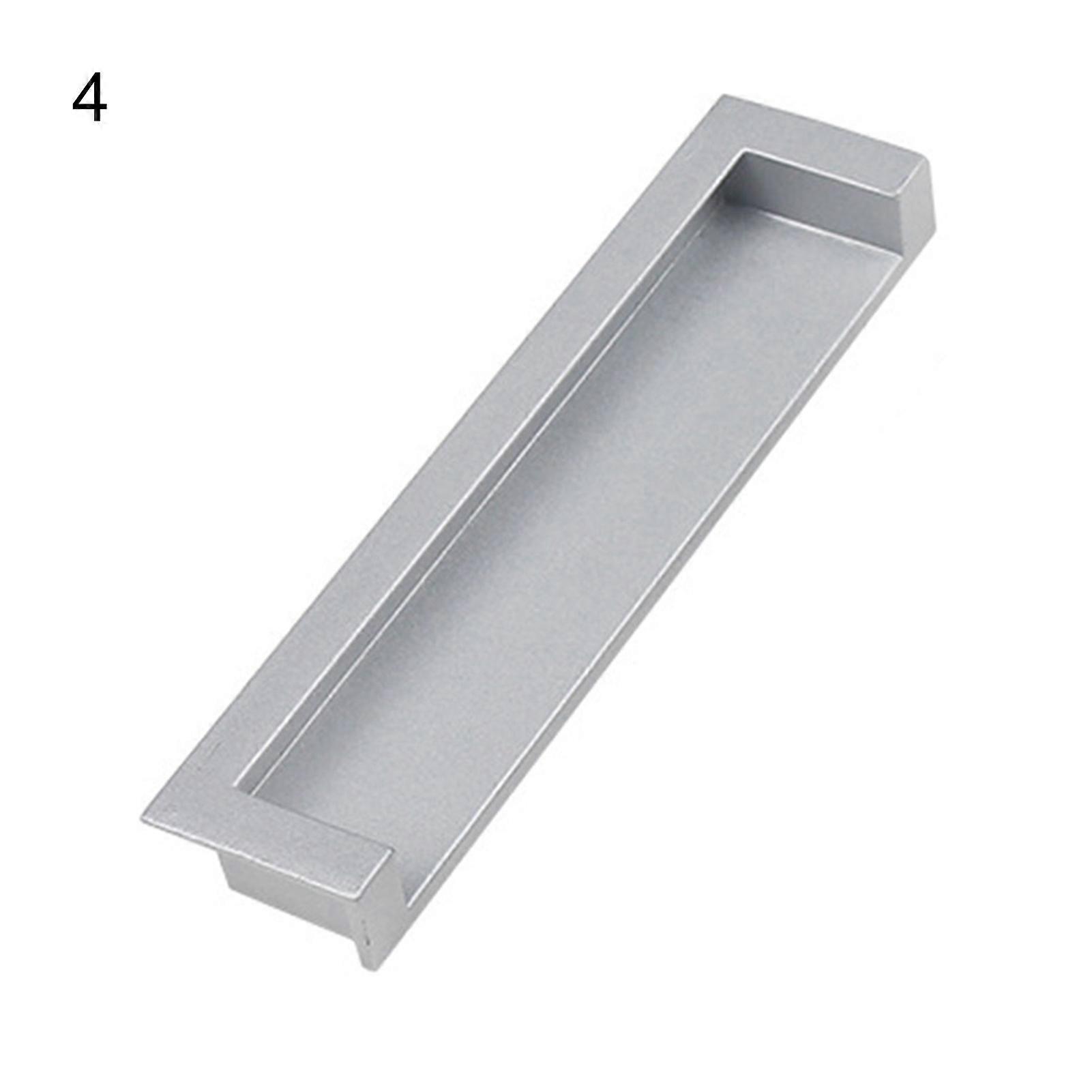 Wardrobe Handle Invisible All-match Corrosion Resistant Zinc Alloy Embedded Finger Pull Drawer Handle for Home QinHai