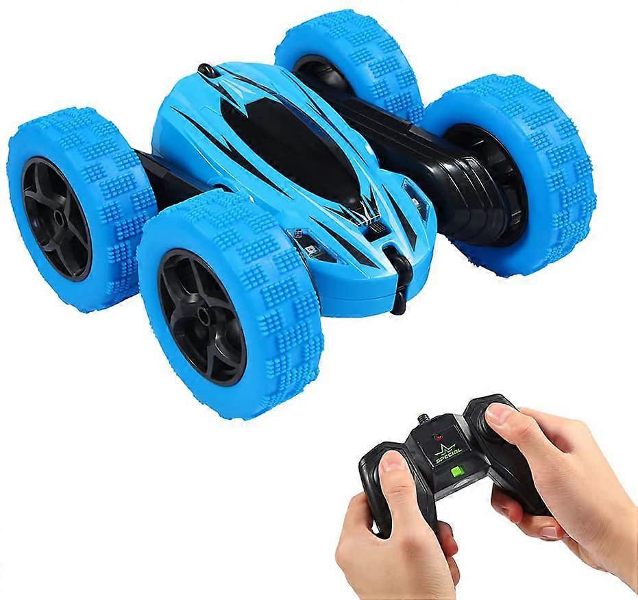 RC Stunt Car for Kids - Double Sided 360 Spin Remote Control Car Toy with Durable Wheels and Rechargeable Battery